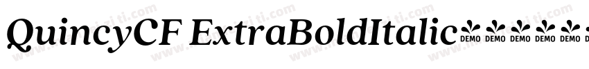 QuincyCF ExtraBoldItalic字体转换